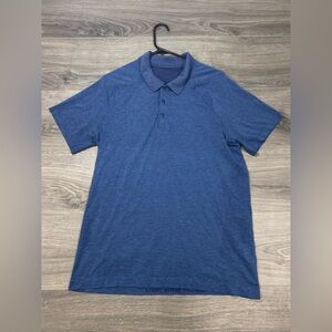 Lululemon Metal Vent Tech Polo Men’s Size Large Blue Athletic Golf